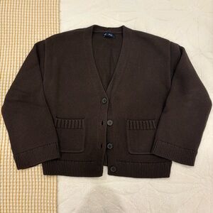 GAP Chocolate Brown 100% Cotton Cardigan Sweater